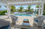 Private Covered Patio with Pool and Intracoastal Views.
